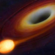 Illustration for article titled Ultra-Bright Burst of Light Marks the Death Throes of a Star Being Eaten Alive